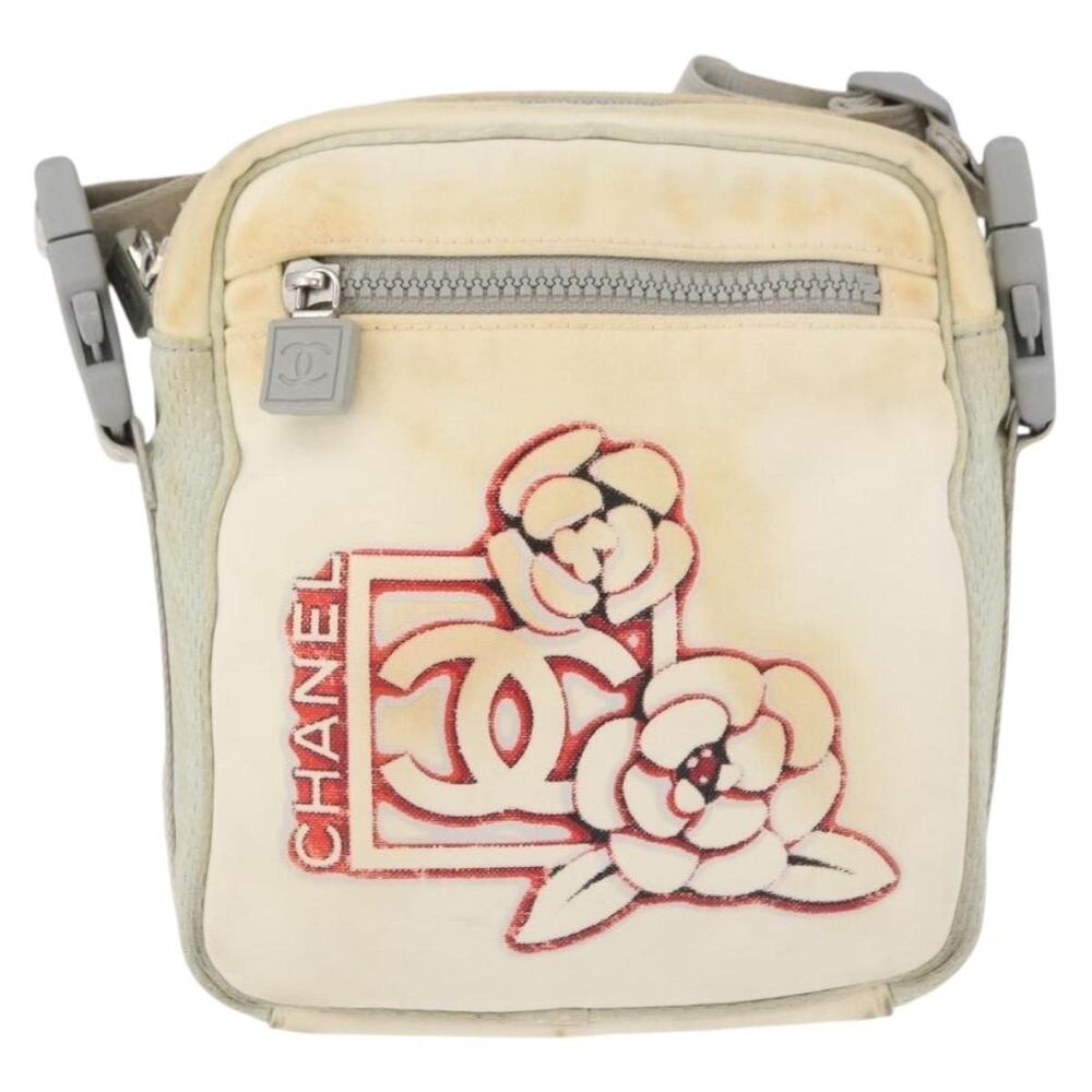 Chanel Sports Line Nylon Shoulder Bag White